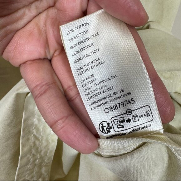 Free People Romper Button Up Women Ivory Tofu Cotton Jumpshorts Size XL - Picture 10 of 12